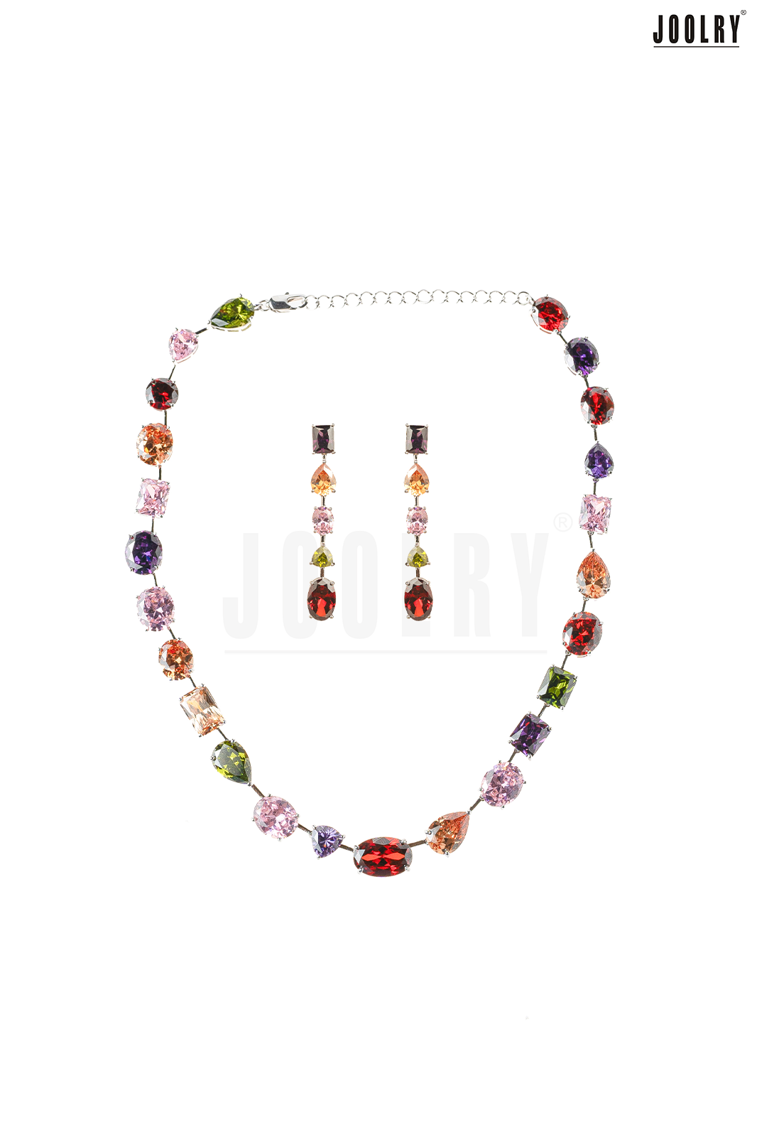 Uneven Multicolor Necklace Set