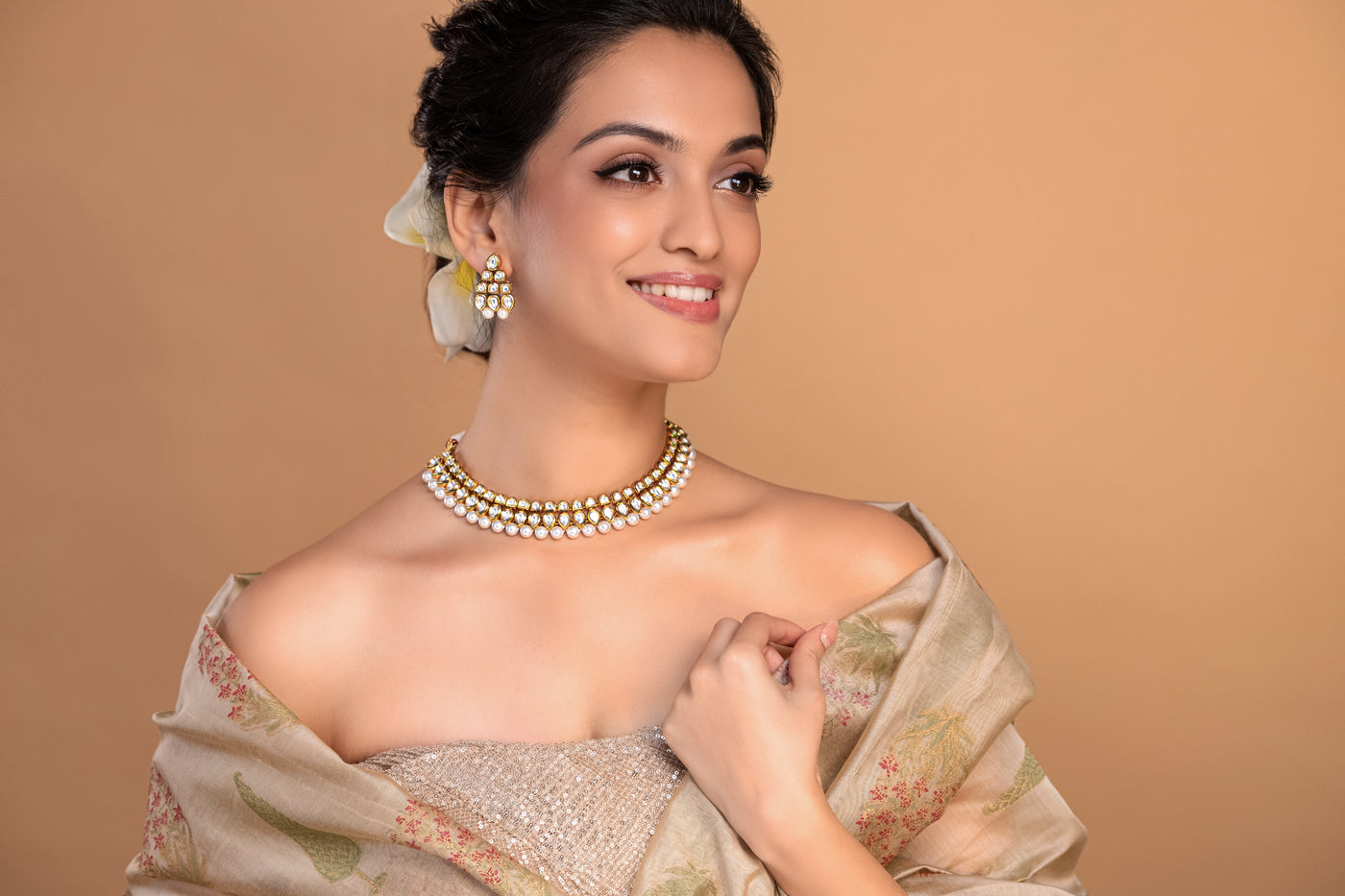Asma Polki Necklace Set