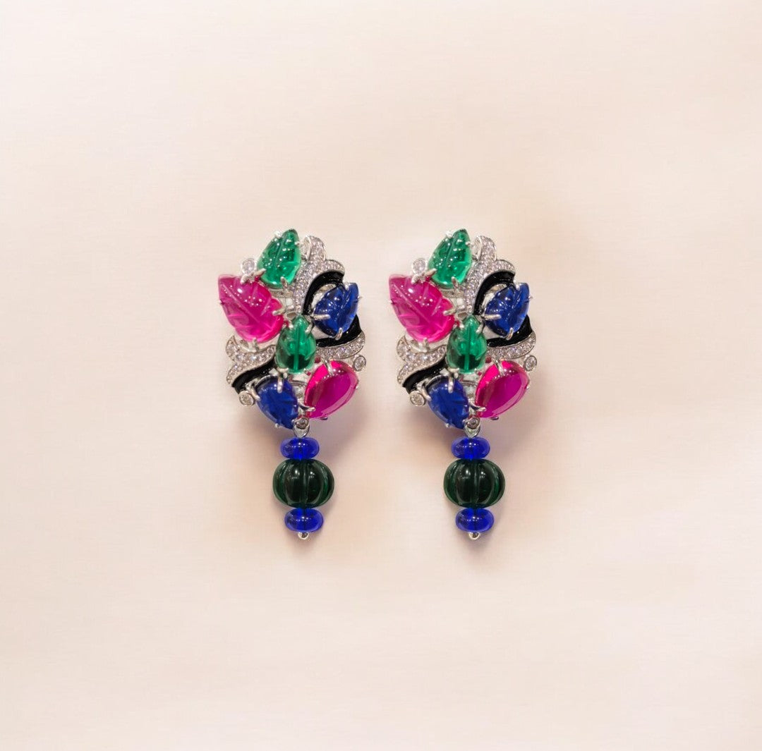 Multi-Gem Tutti Frutti Earrings