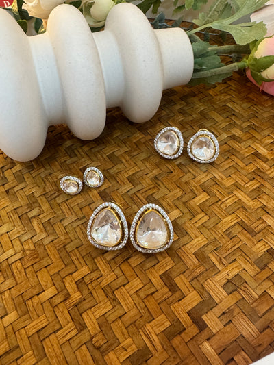 Remi Moissanite Polki Stud's