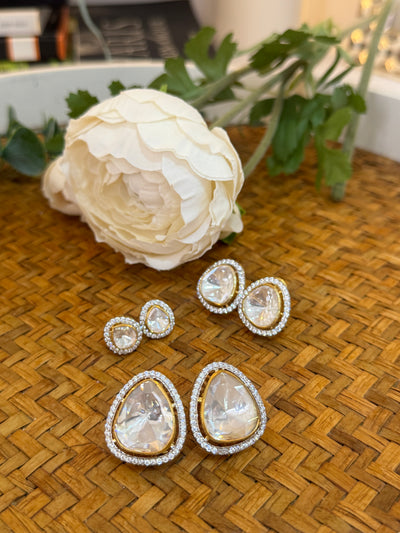 Remi Moissanite Polki Stud's