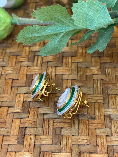 Kyleen Moissanite Polki Studs