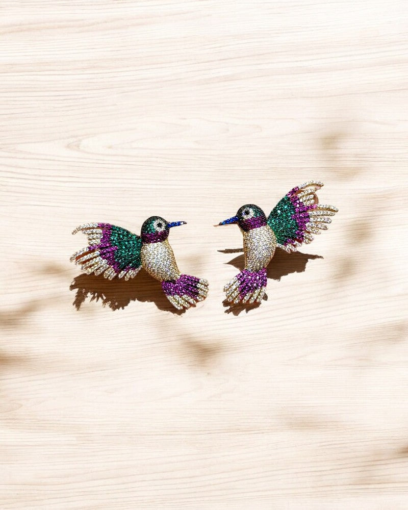 Coloured fly away earrings