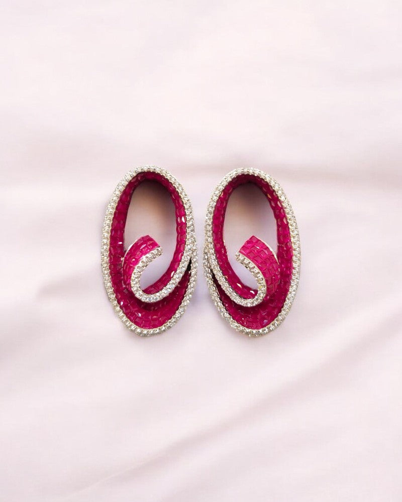 Oval Swirl Earrings