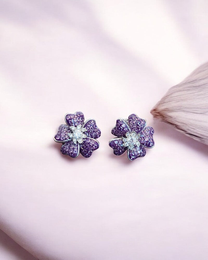 Premium invisible Flower earrings