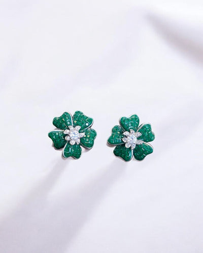 Premium invisible Flower earrings