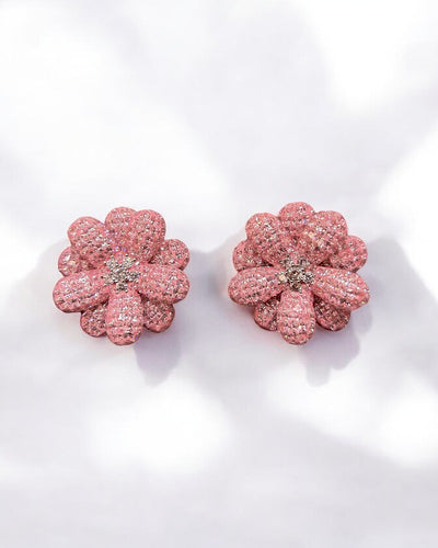 3D floral studs