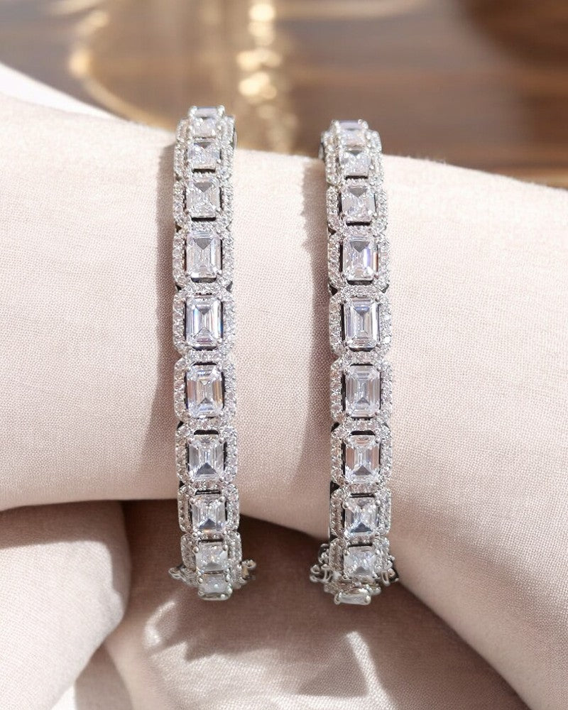 BRAZALETE emerald cut bangles