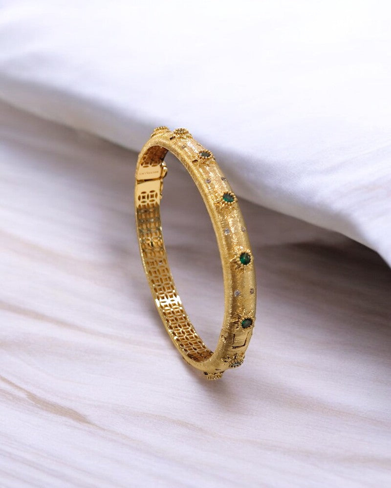 Textured gold premium bangles