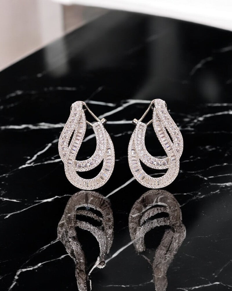 U Curve Baguette Earrings