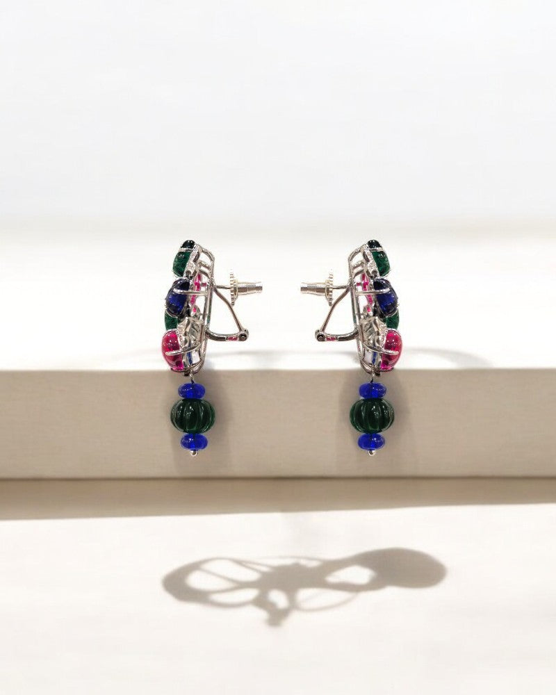 Multi-Gem Tutti Frutti Earrings