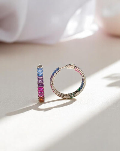 Baguette Rainbow Hoops
