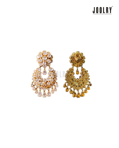 Mihira Moissanite Polki Chandbalis