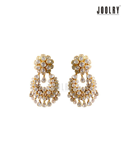 Mihira Moissanite Polki Chandbalis