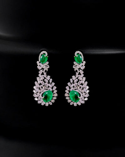 Charming Emerald Danglers