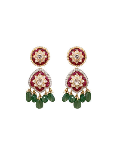 Meher Moissanite Polki Earrings