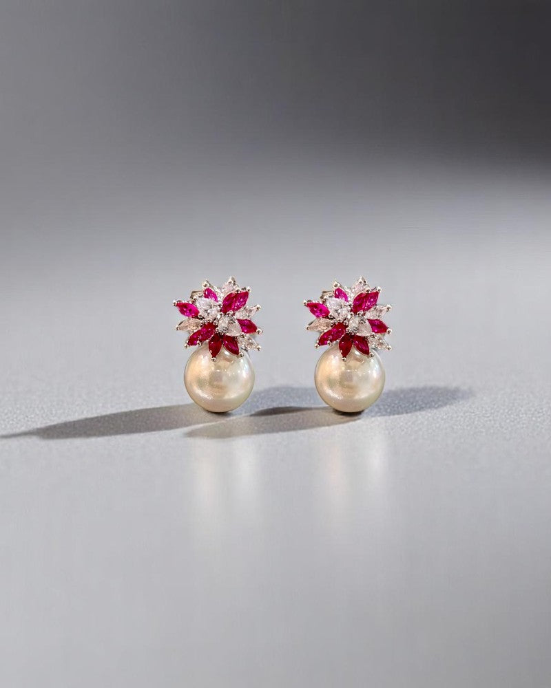 Royal Bloom Pearl Stud's