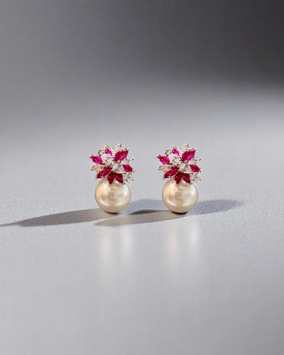 Royal Bloom Pearl Stud's