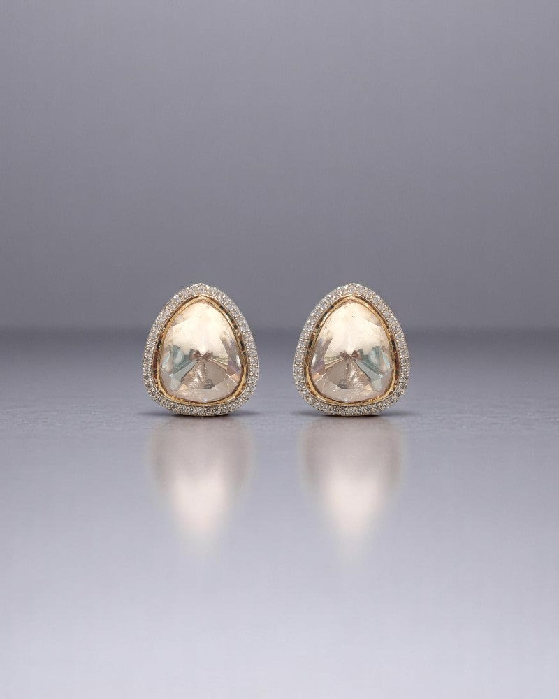 Remi Moissanite Polki Stud's
