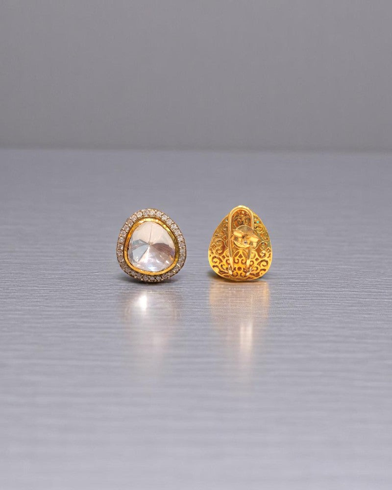 Remi Moissanite Polki Stud's