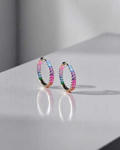 Baguette Rainbow Hoops