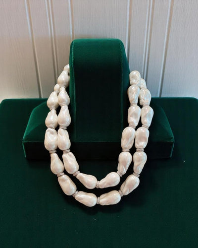 2 Line Baroque Pearl Necklace