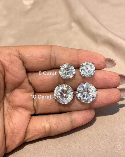 Nora Fatehi in Oversized Solitaire Earrings