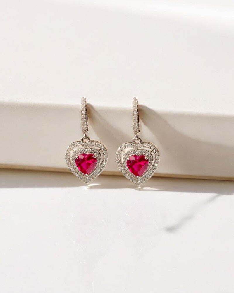 Heart Drop Earrings