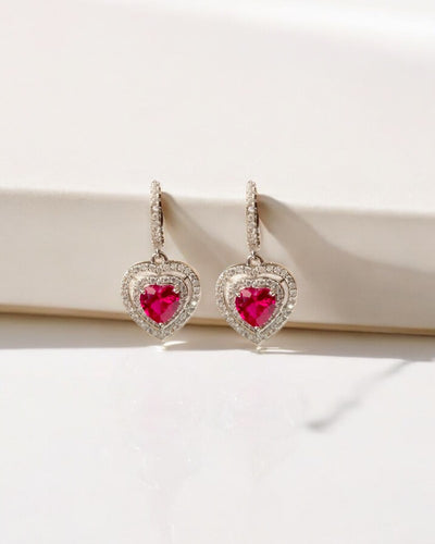 Heart Drop Earrings