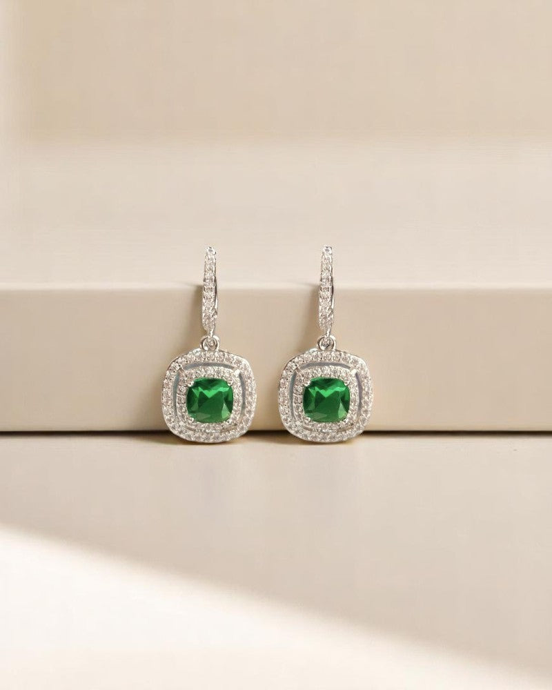 Double Cluster Drop Earrings