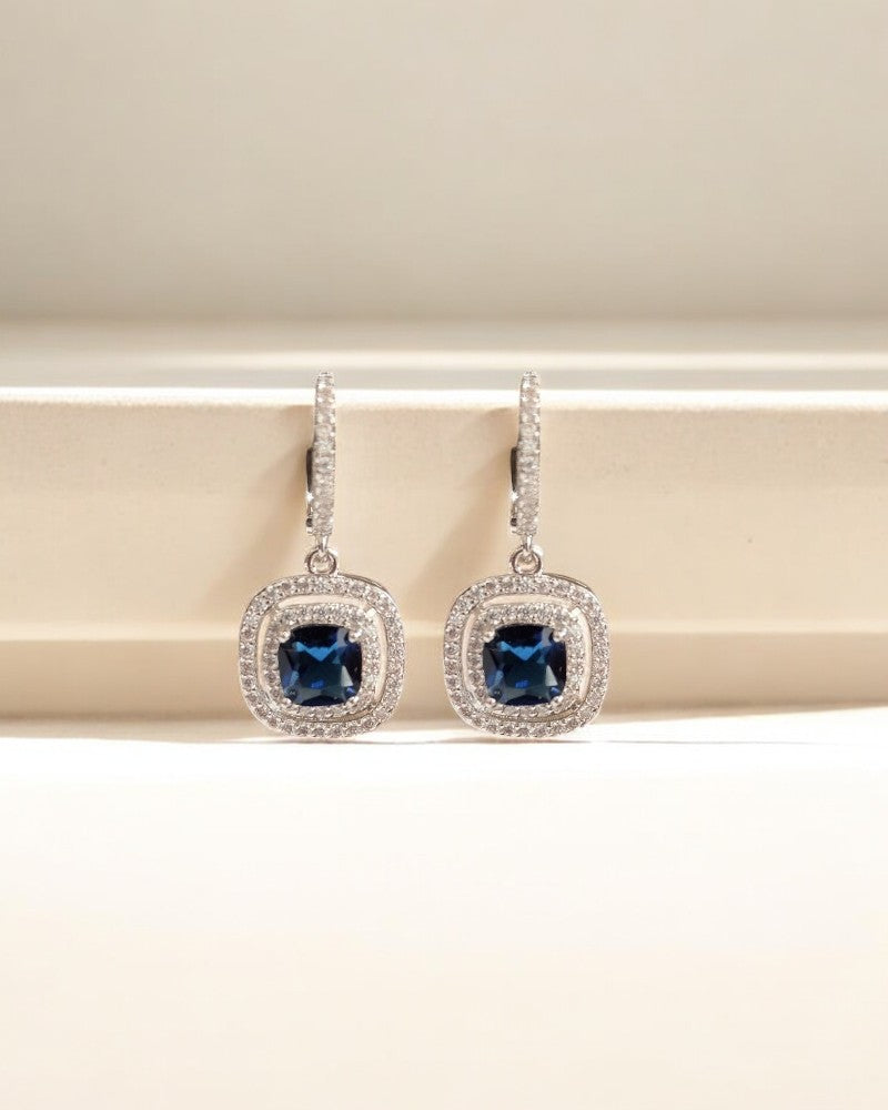 Double Cluster Drop Earrings