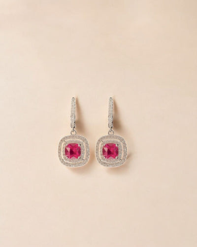 Double Cluster Drop Earrings