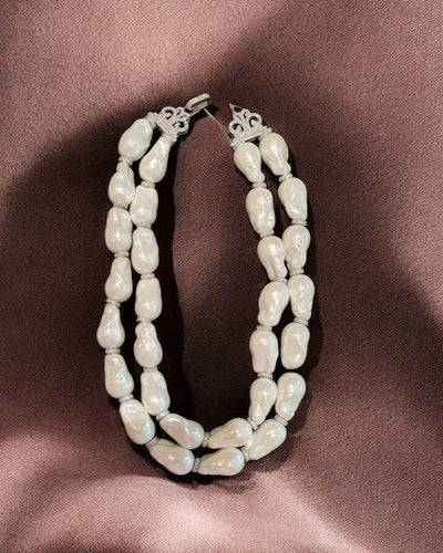 2 Line Baroque Pearl Necklace