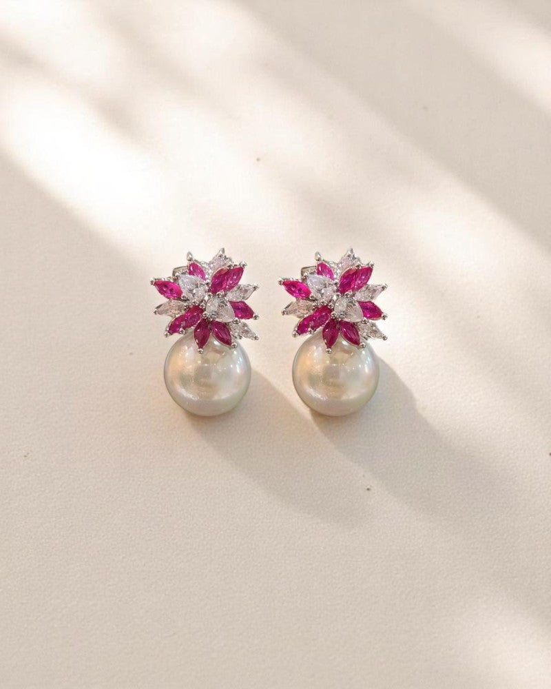 Royal Bloom Pearl Studs
