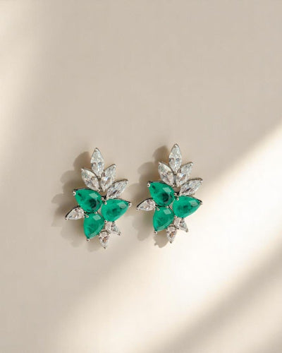 Green Marquise Earrings