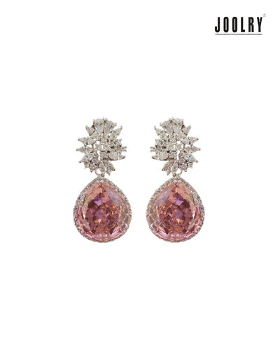 Canary Marquise cluster yellow earrings