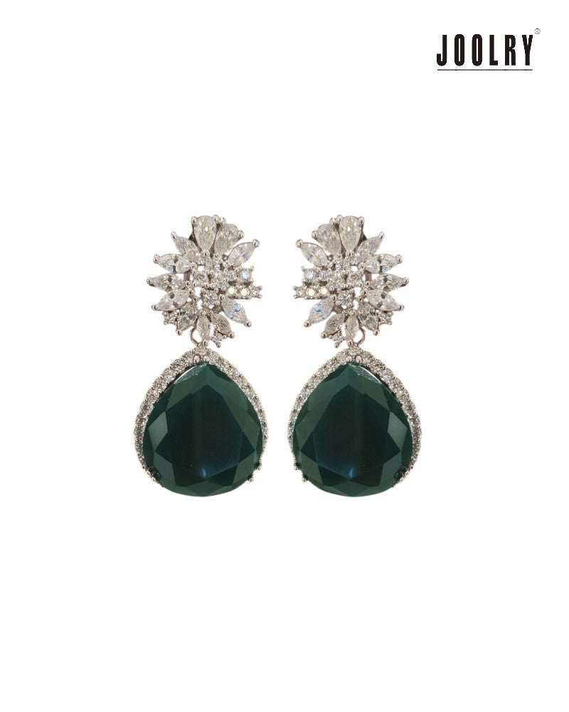 Canary Marquise cluster yellow earrings