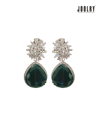Canary Marquise cluster yellow earrings