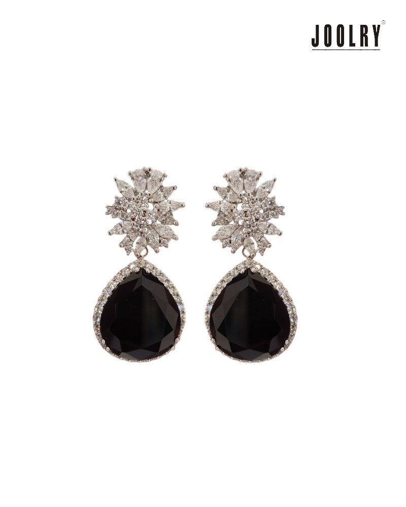 Canary Marquise cluster yellow earrings