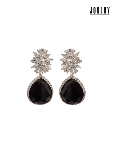 Canary Marquise cluster yellow earrings