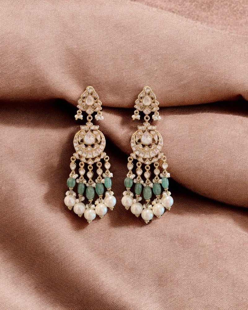 The Chandni Moissanite Polki set