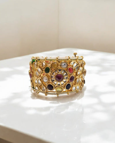 Semiprecious Navratna Openable Kada