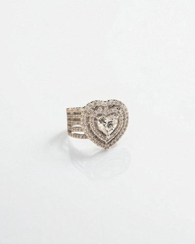 Heart Cut 5 Row Rings