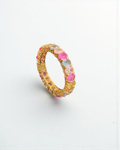 Rainbow Eternity Rings