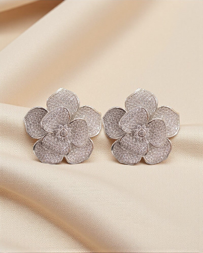 8 Petal Floral Earrings