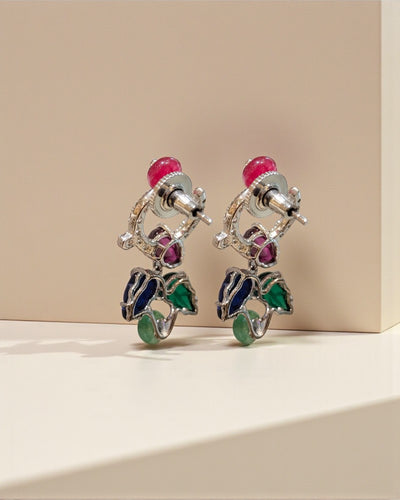 Carved Tutti Frutti Earrings