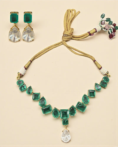 Royah Emerald Polki Set