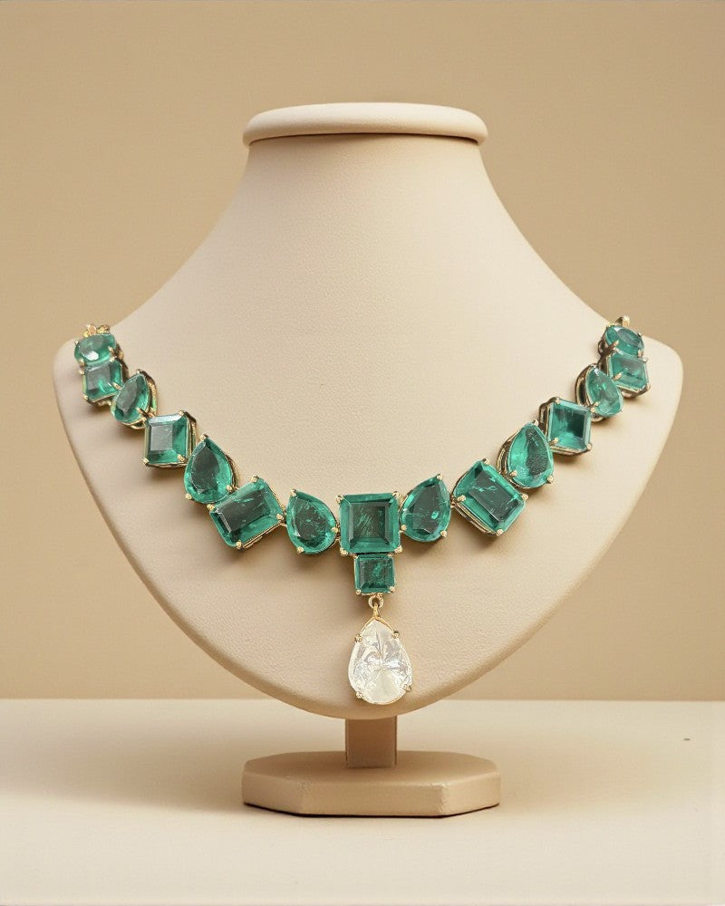 Royah Emerald Polki Set