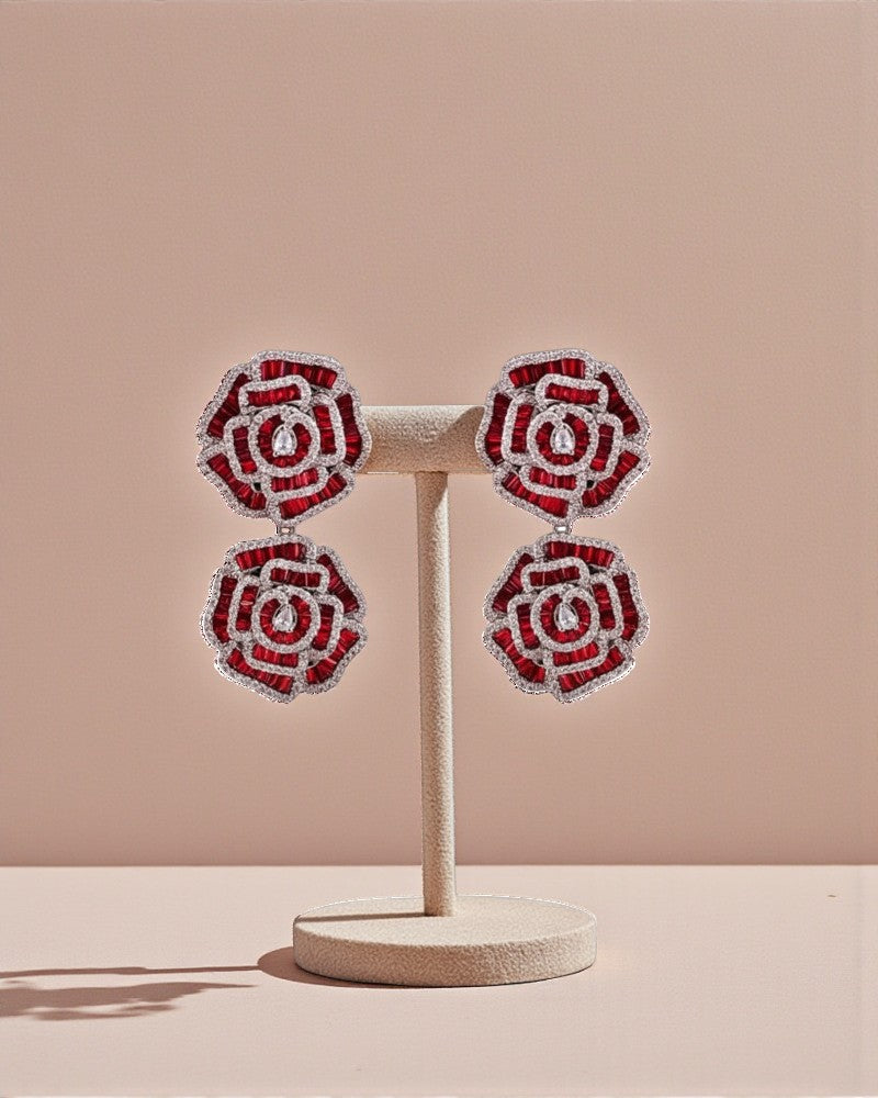Dual Flower Earrings