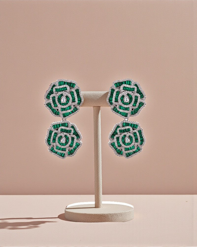 Dual Flower Earrings